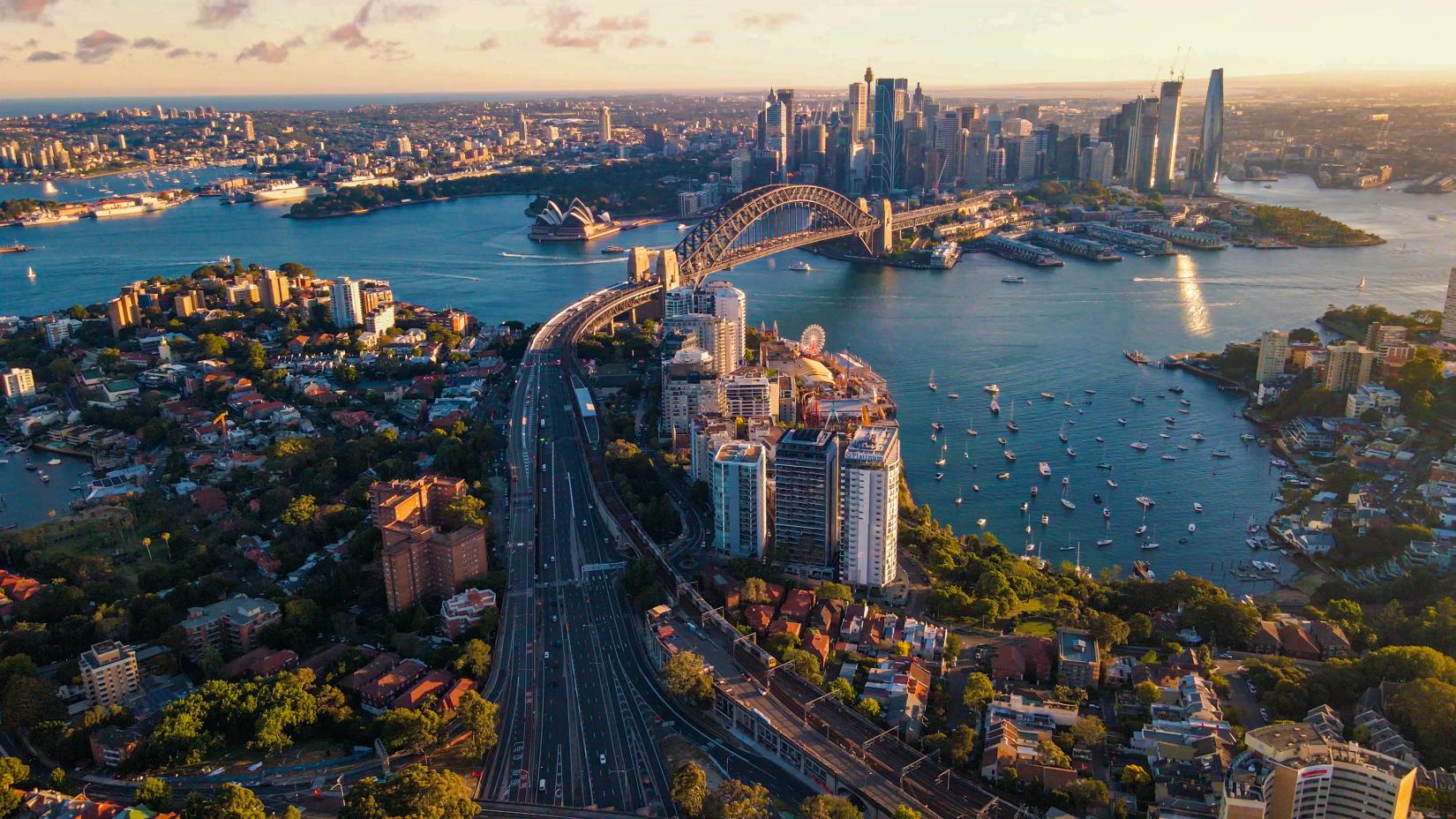 Sydney Harbour Bridge and city skyline